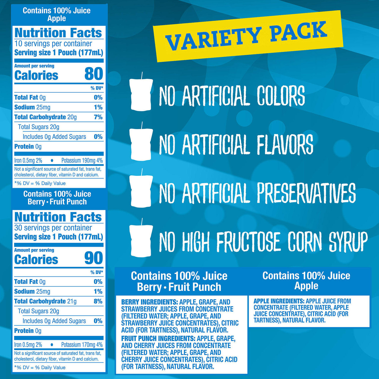 Capri Sun 100% Juice Variety Pack (6oz / 40pk) - *In Store