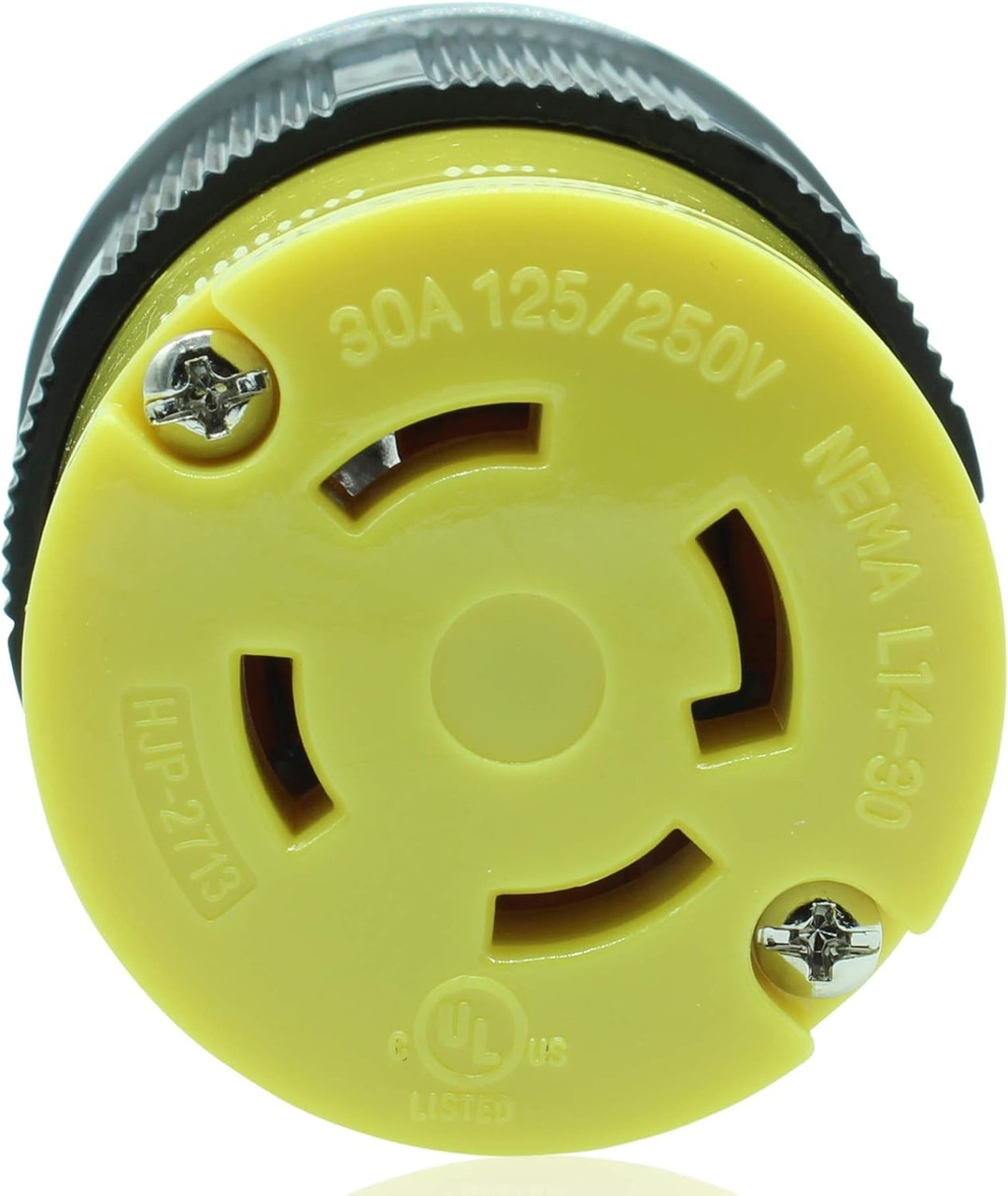 Journeyman-Pro 2713 30 Amp, 125/250 Volt, NEMA L14-30R, 3P, 4W, Locking Plug Connector, Black Industrial Grade  (Female Plug) - *In Store