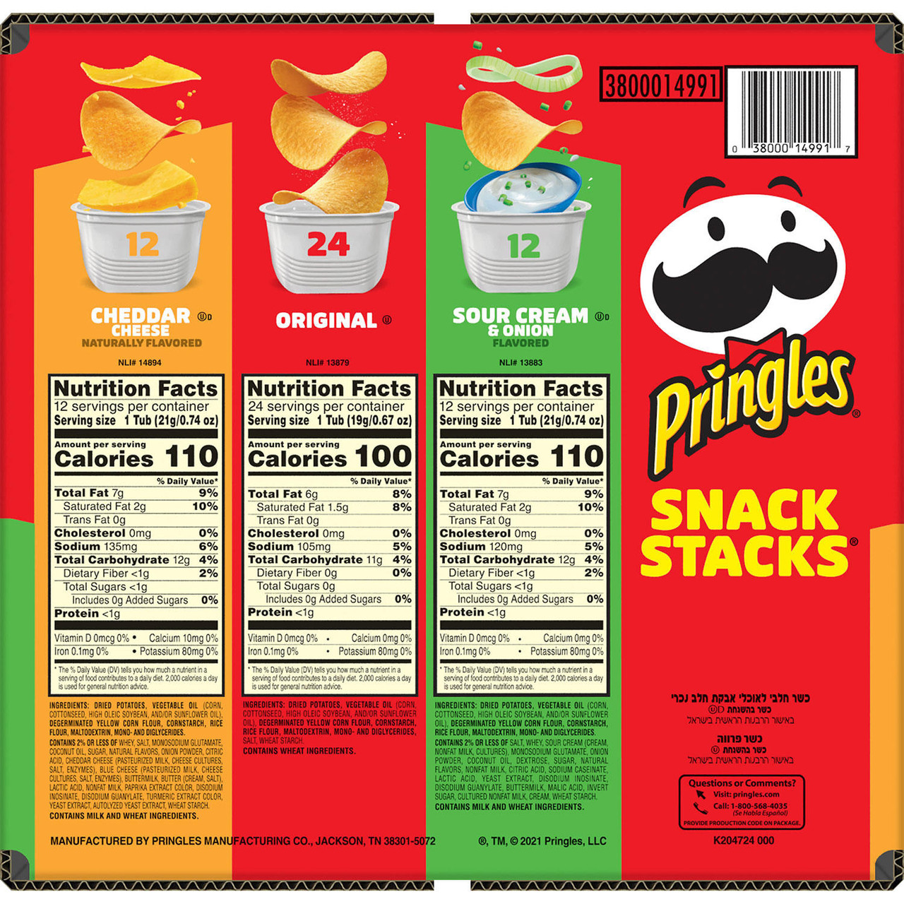 Pringles Potato Crisps Chips, Variety Pack, Snacks Stacks (33.8 oz. box, 48 ct.) - *In Store