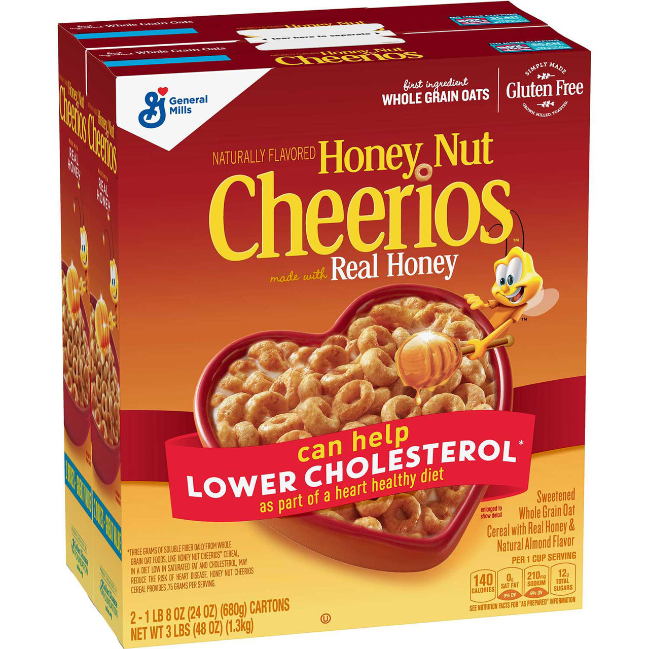 Honey Nut Cheerios Gluten-Free Cereal (24 oz., 2 pk.) - *In Store