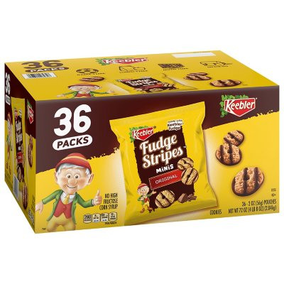Keebler Mini Fudge Stripe Cookies 72 Ounce 36 Count Pouches in Carton - *In Store