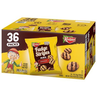 Keebler Mini Fudge Stripe Cookies 72 Ounce 36 Count Pouches in Carton - *In Store