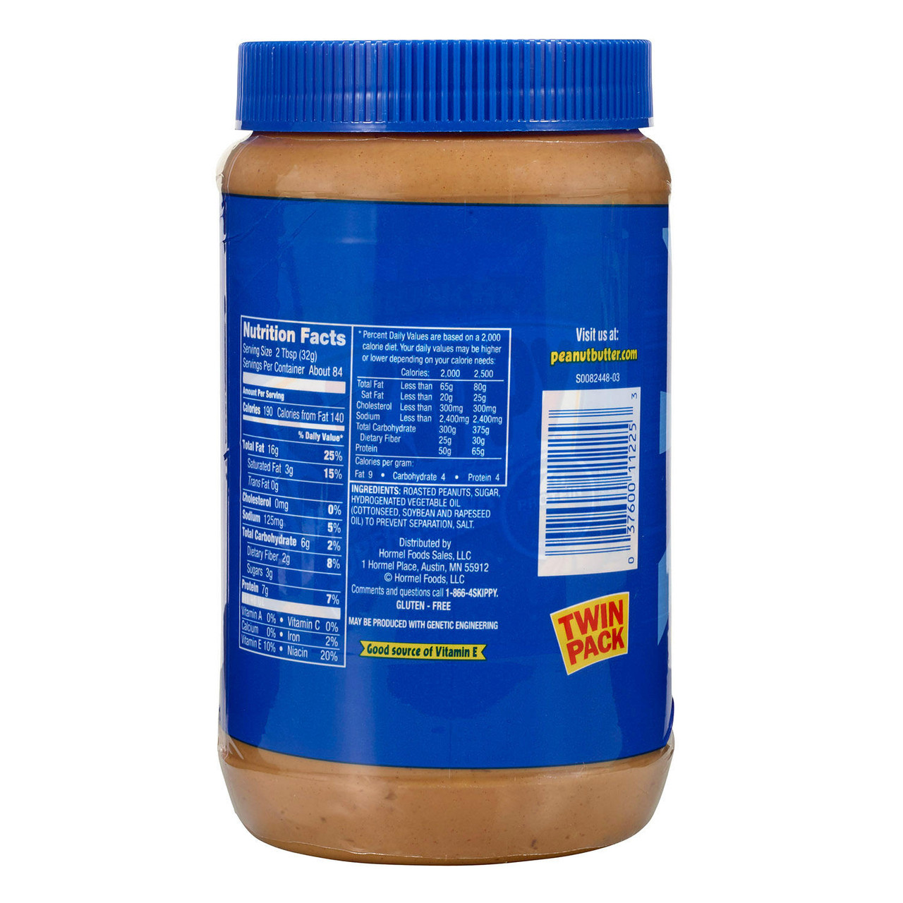 Skippy Natural Peanut Butter Spread (48 oz., 2 pk) - [From 46.00 - Choose pk Qty ] - *Ships from Miami