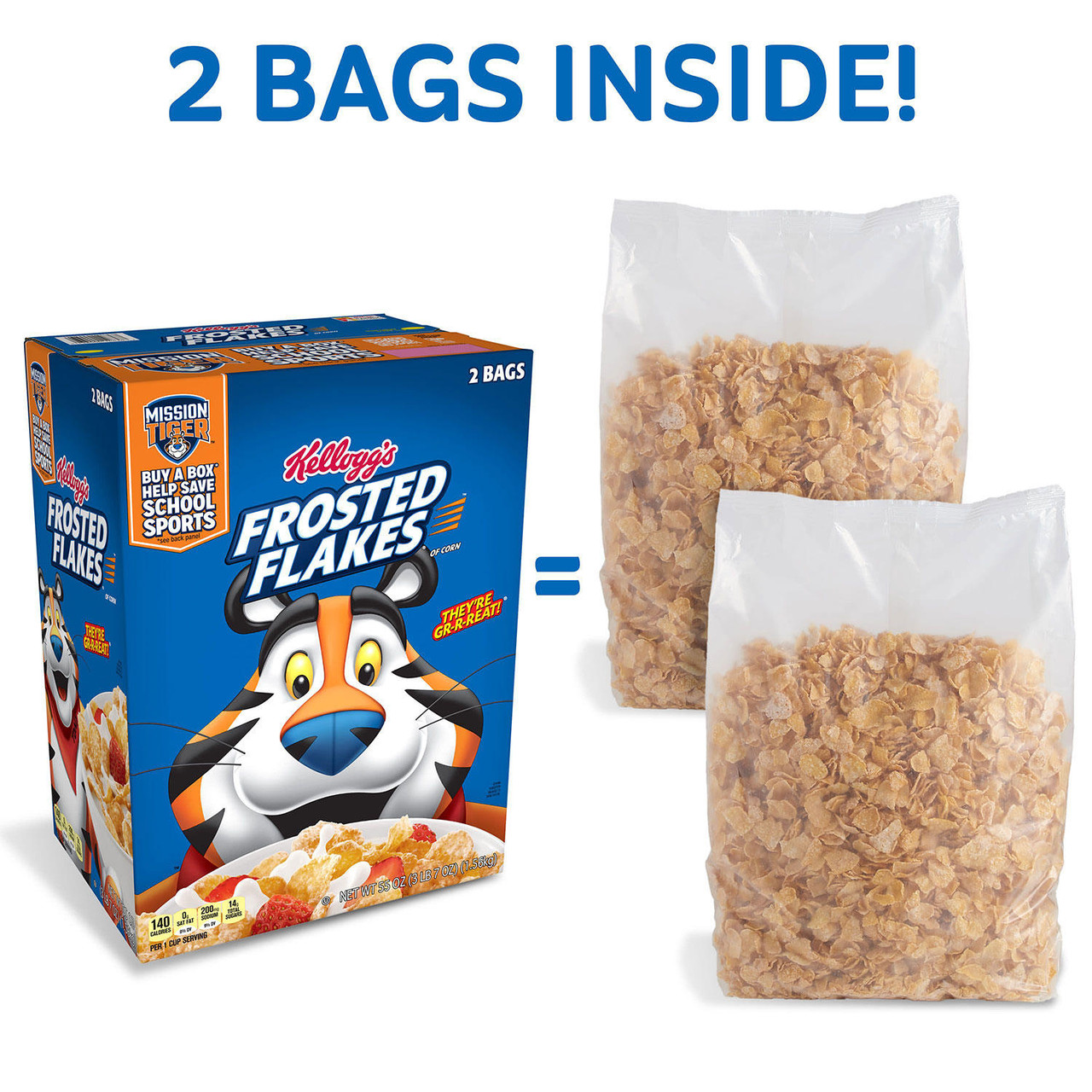 Kellogg's Frosted Flakes Cereal (55 oz.) - [From 44.00 - Choose pk Qty ] - *Ships from Miami