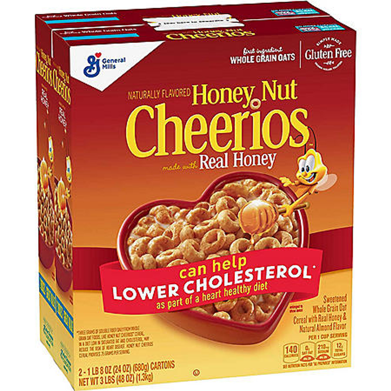 Honey Nut Cheerios Gluten-Free Cereal (24 oz., 2 pk.) - [From 41.00 - Choose pk Qty ] - *Ships from Miami