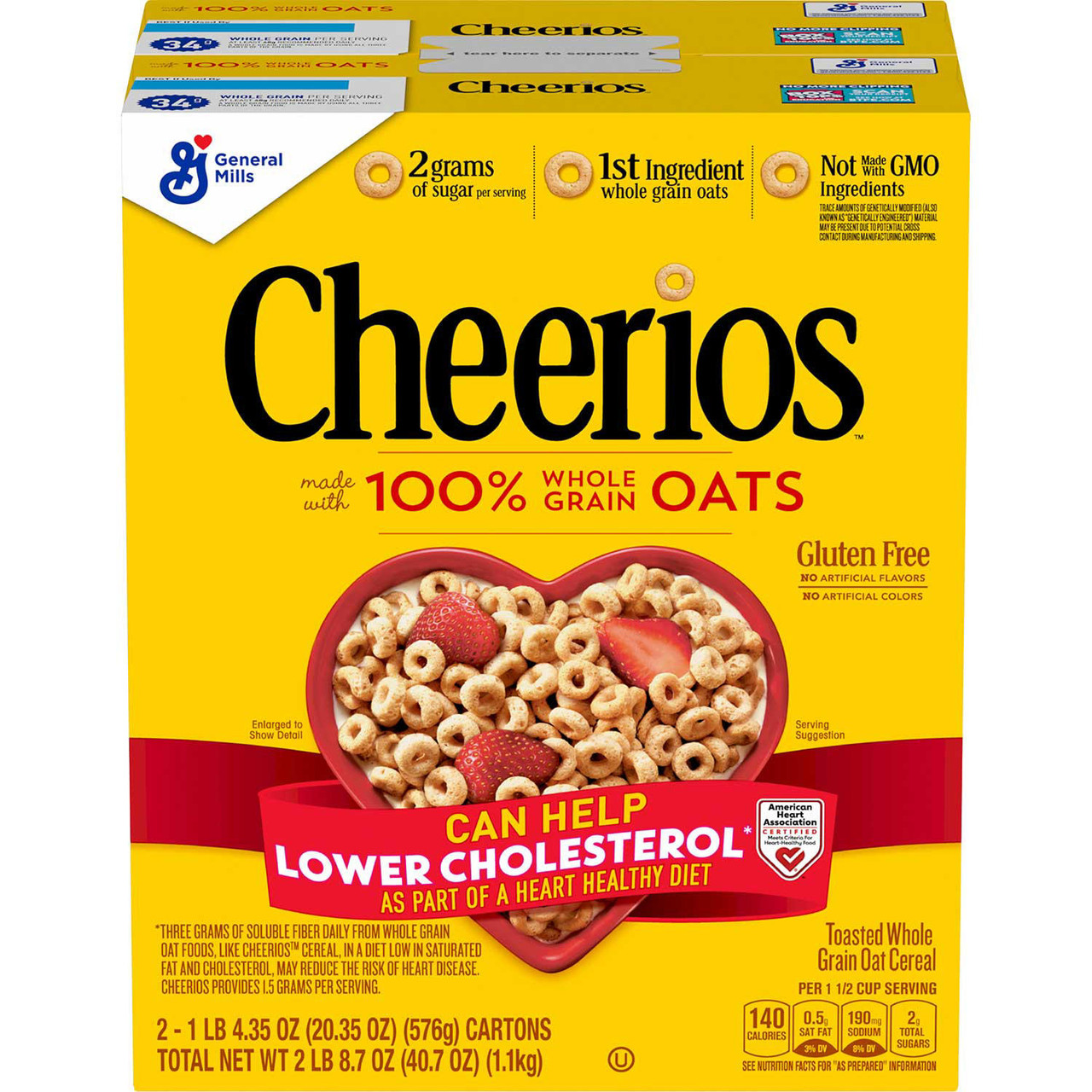 Cheerios Gluten-Free Cold Cereal (20.35 oz., 2 pk.) - [From 39.00 - Choose pk Qty ] - *Ships from Miami