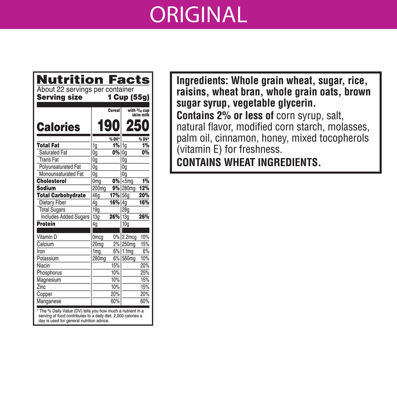 Kellogg's Original Raisin Bran Crunch Breakfast Cereal (42 oz.) - [From 31.00 - Choose pk Qty ] - *Ships from Miami