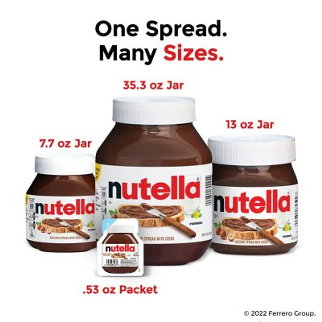 Nutella Hazelnut Spread Twin Pack (26.5 oz., 2 pk.) - [From 48.00 - Choose pk Qty ] - *Ships from Miami