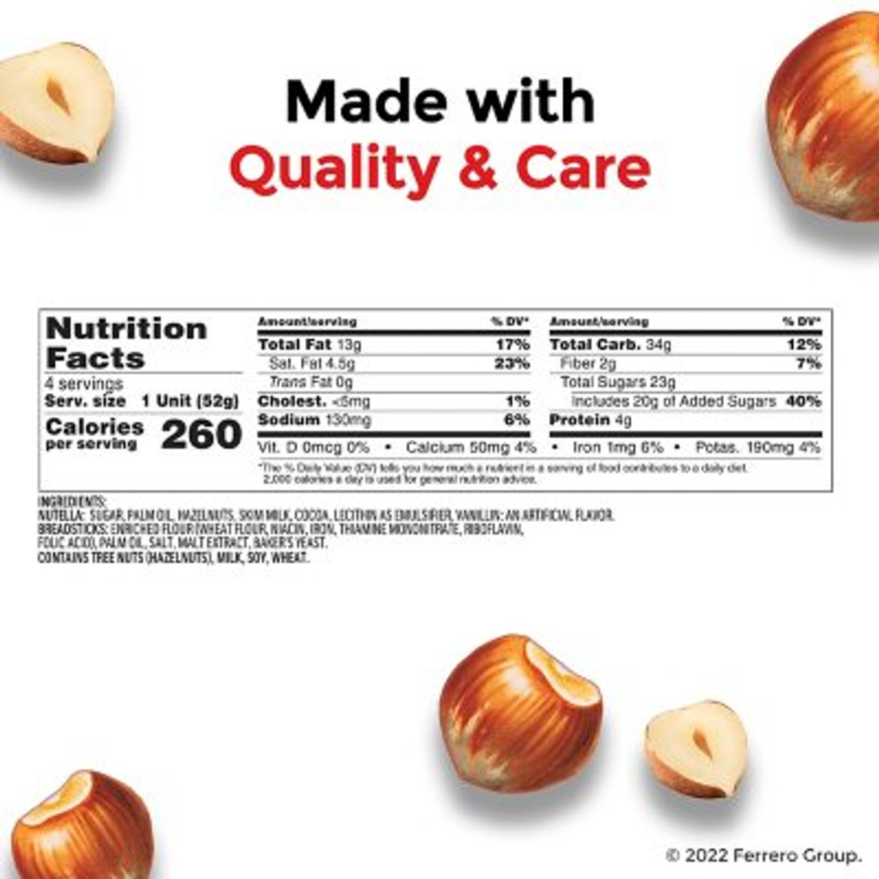 Nutella & Go (1.8 oz., 16 ct.) - [From 64.00 - Choose pk Qty ] - *Ships from Miami