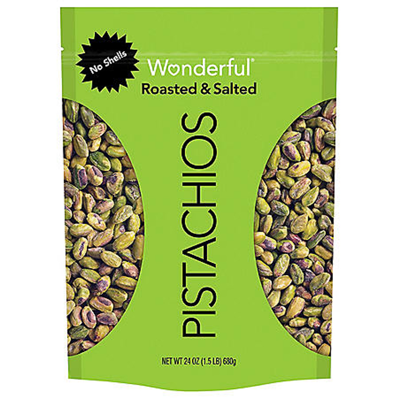 Wonderful Pistachios Shelled, Roasted and Salted (24 oz.) - [From 64.00 - Choose pk Qty ] - *Ships from Miami