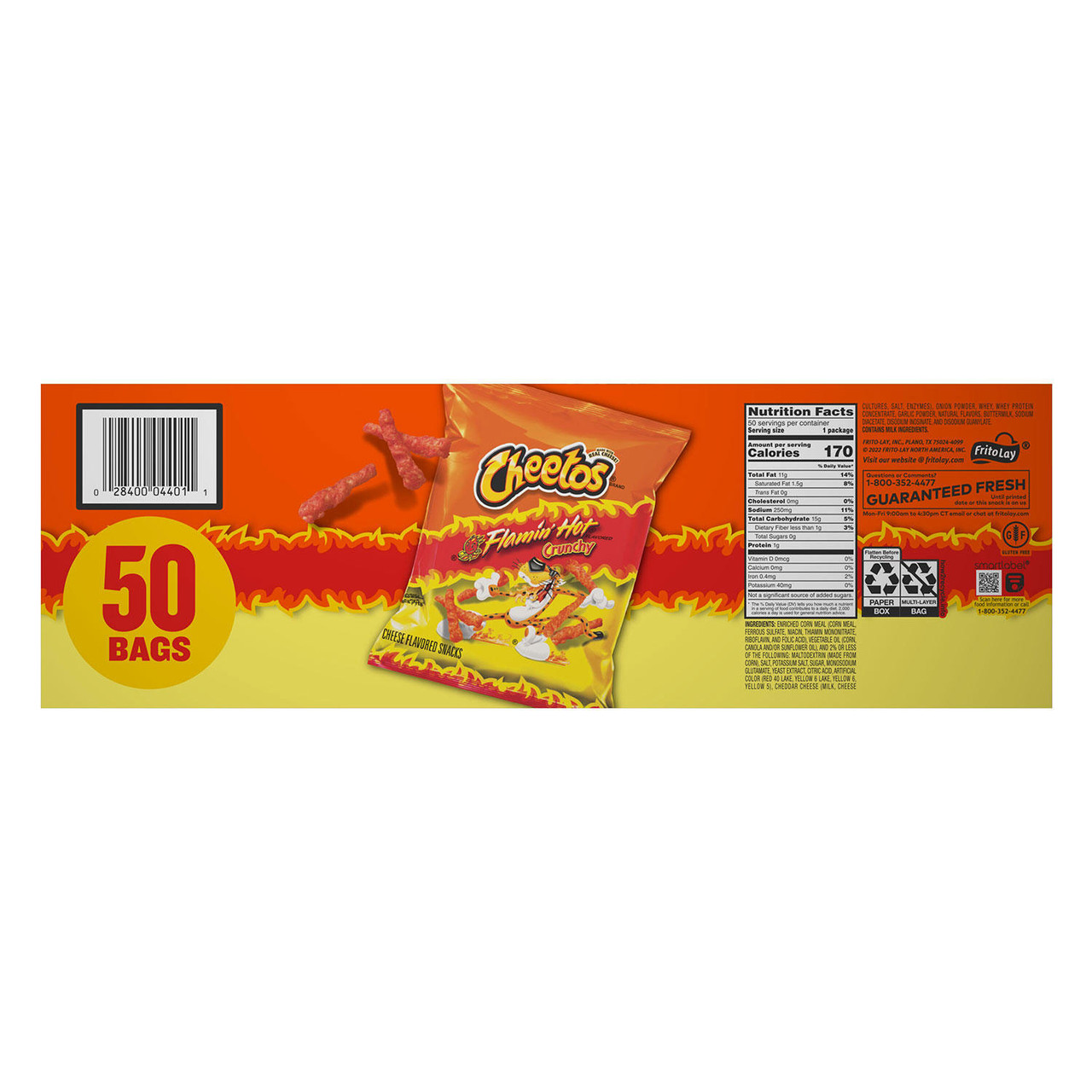 Cheetos Flamin' Hot Crunchy (1 oz., 50 pk.) - [From 103.00 - Choose pk Qty ] - *Ships from Miami