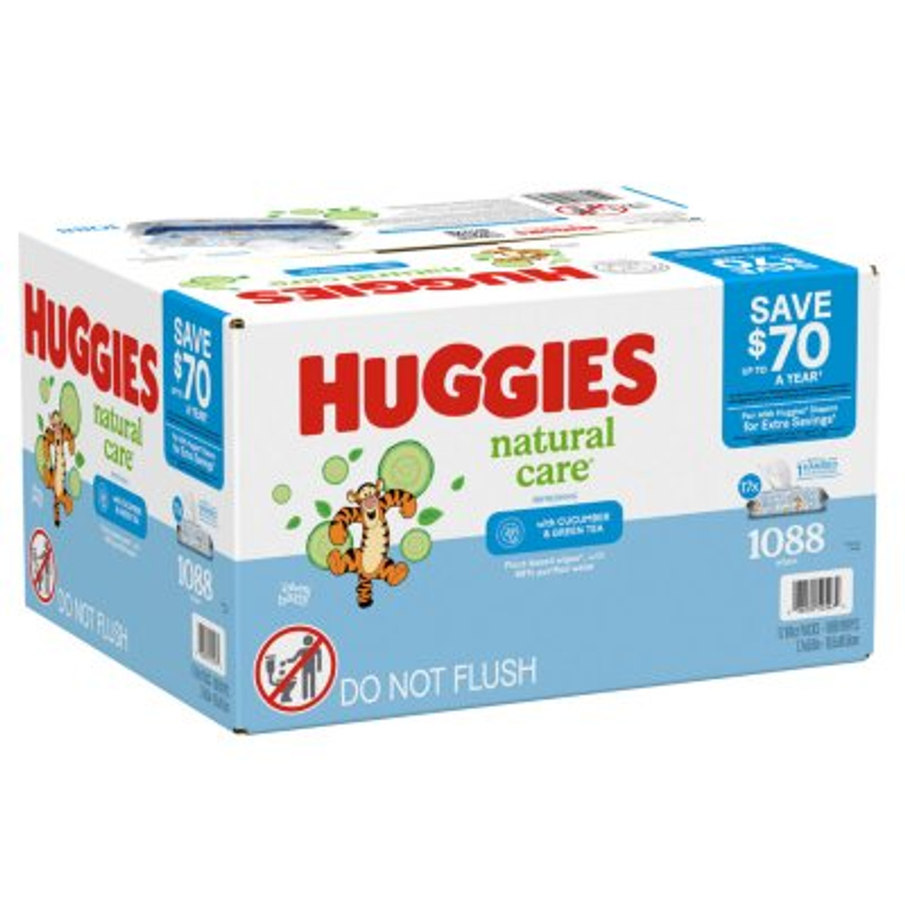 Huggies Natural Care Baby Wipes, Refreshing Clean (17 flip-top pks., 1088 ct.) - [From 120.00 - Choose pk Qty ] - *Ships from Miami