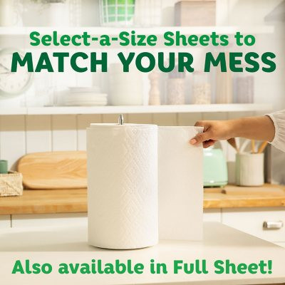 Bounty Select-A-Size Paper Towels, White (105 sheets/roll, 12 rolls) - [From 159.00 - Choose pk Qty ] - *Ships from Miami