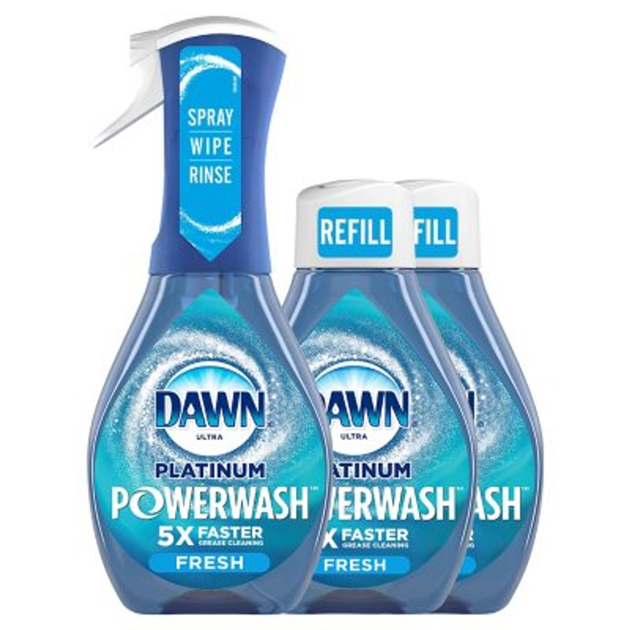 Dawn Platinum Powerwash Dish Spray & Refill Set, Fresh Scent (1 spray + 2 refills) - [From 45.00 - Choose pk Qty ] - *Ships from Miami