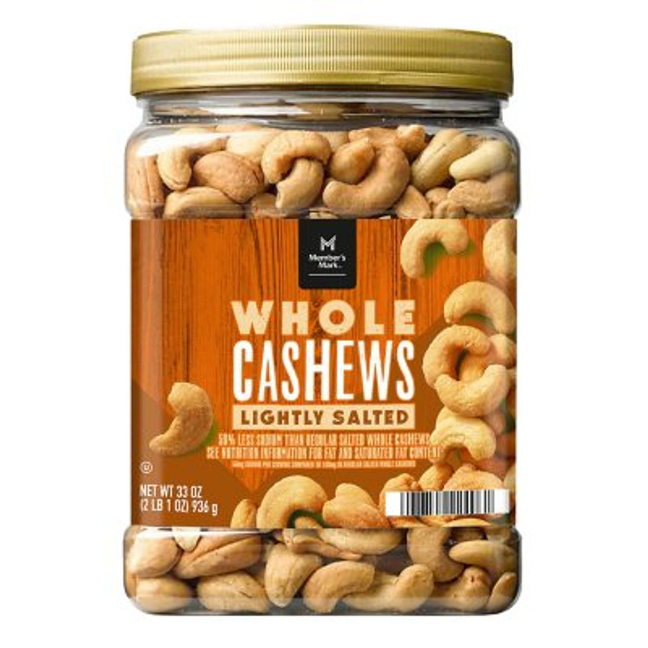 Member's Mark Lightly Salted Whole Cashews (33 oz.) - [From 53.00 - Choose pk Qty ] - *Ships from Miami