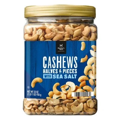 Member's Mark Cashew Halves and Pieces with Sea Salt (33oz) - [From 53.00 - Choose pk Qty ] - *Ships from Miami