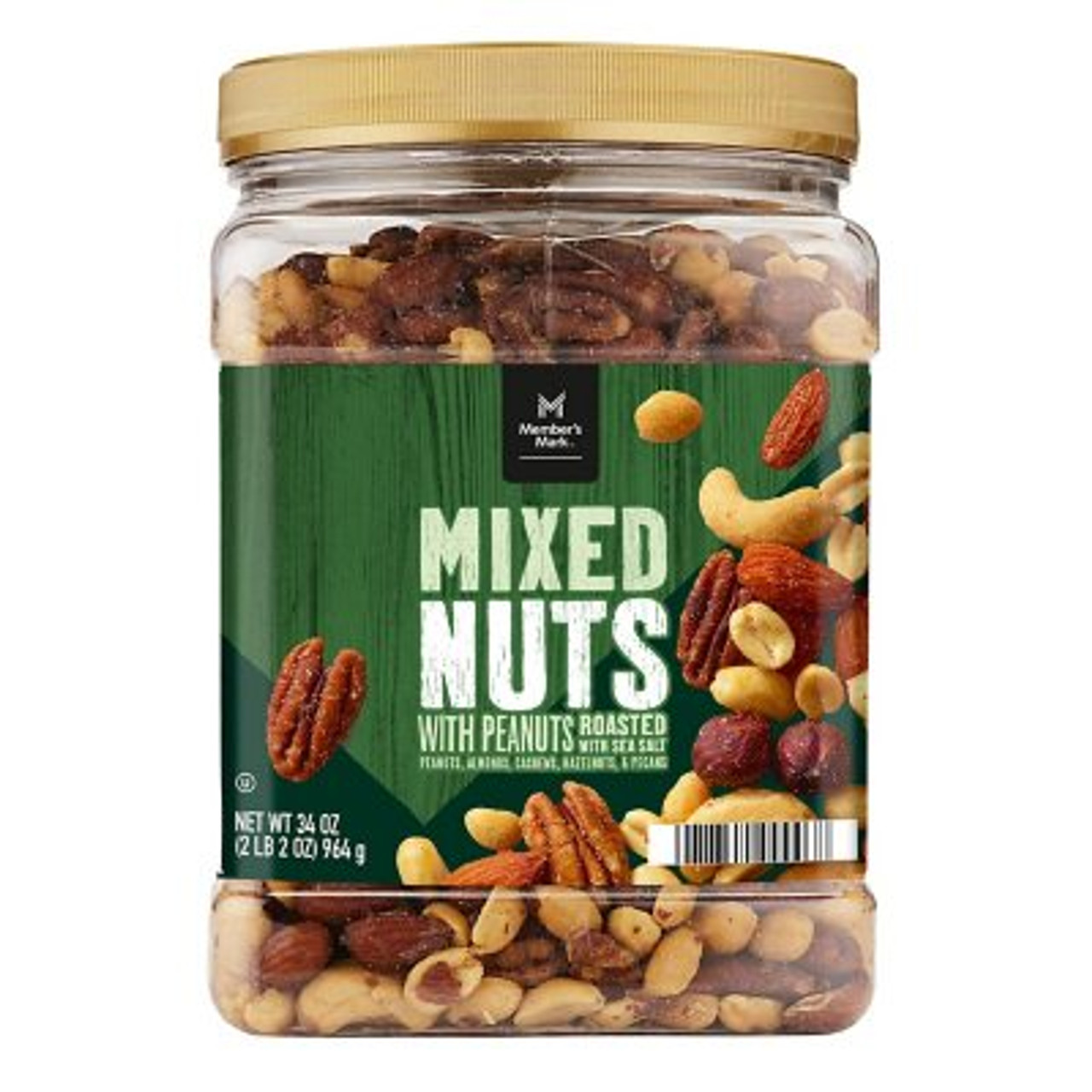 Member's Mark Roasted and Salted Mixed Nuts with Peanuts (34 oz.) - [From 49.00 - Choose pk Qty ] - *Ships from Miami