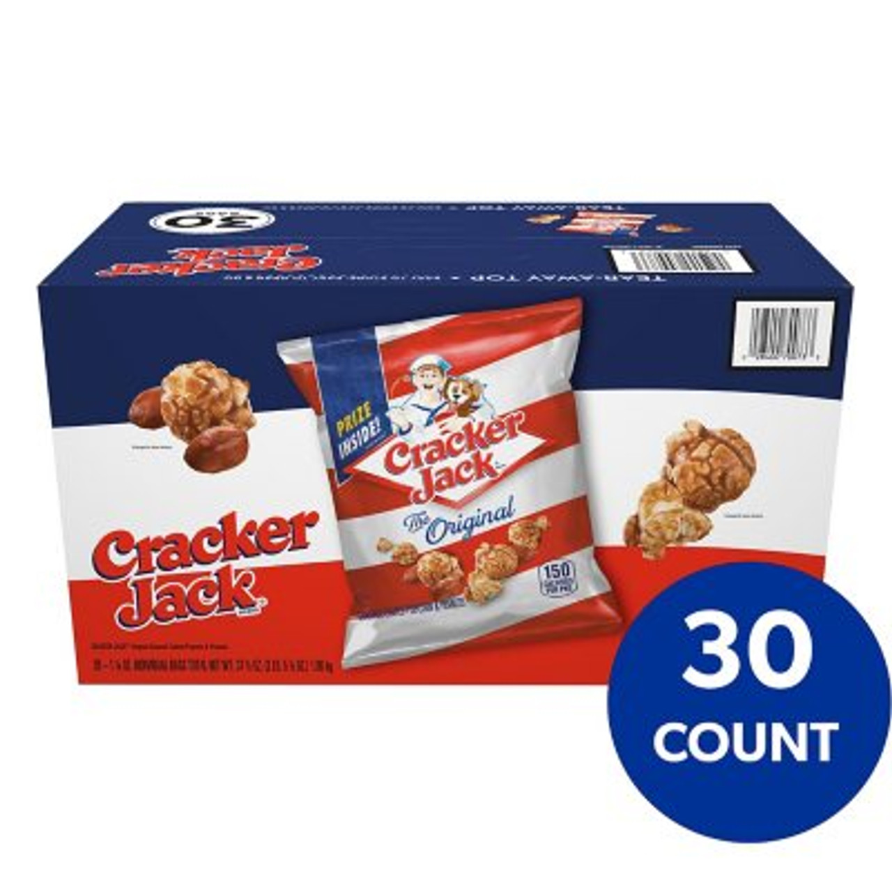 Cracker Jack Original Caramel Coated Popcorn and Peanuts (1.25 oz., 30 pk.) - [From 56.00 - Choose pk Qty ] - *Ships from Miami