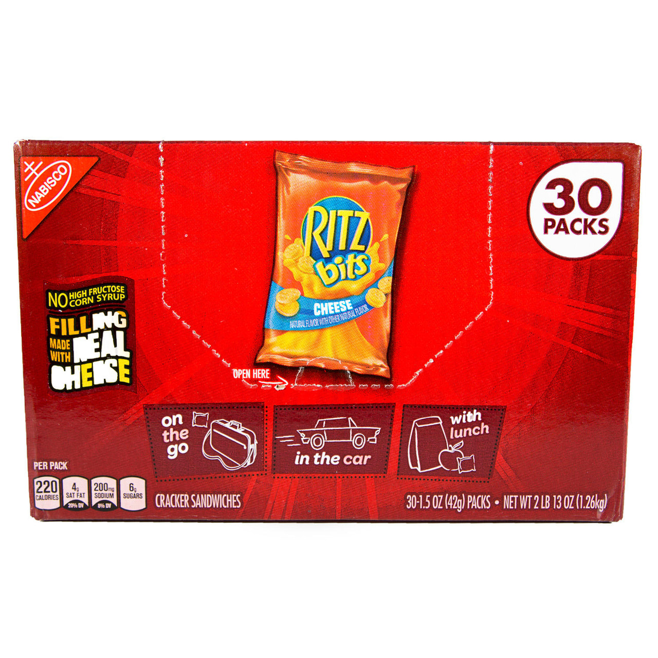RITZ Bits Cheese Sandwich Crackers (1.5 oz., 30 pk.) - [From 66.00 - Choose pk Qty ] - *Ships from Miami