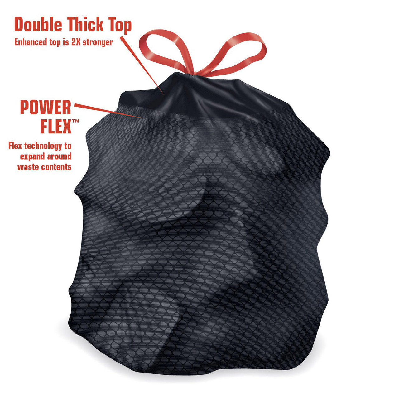 Member's Mark 33-Gallon Power-Guard Drawstring Trash Bags (90 ct.) - [From 80.00 - Choose pk Qty ] - *Ships from Miami