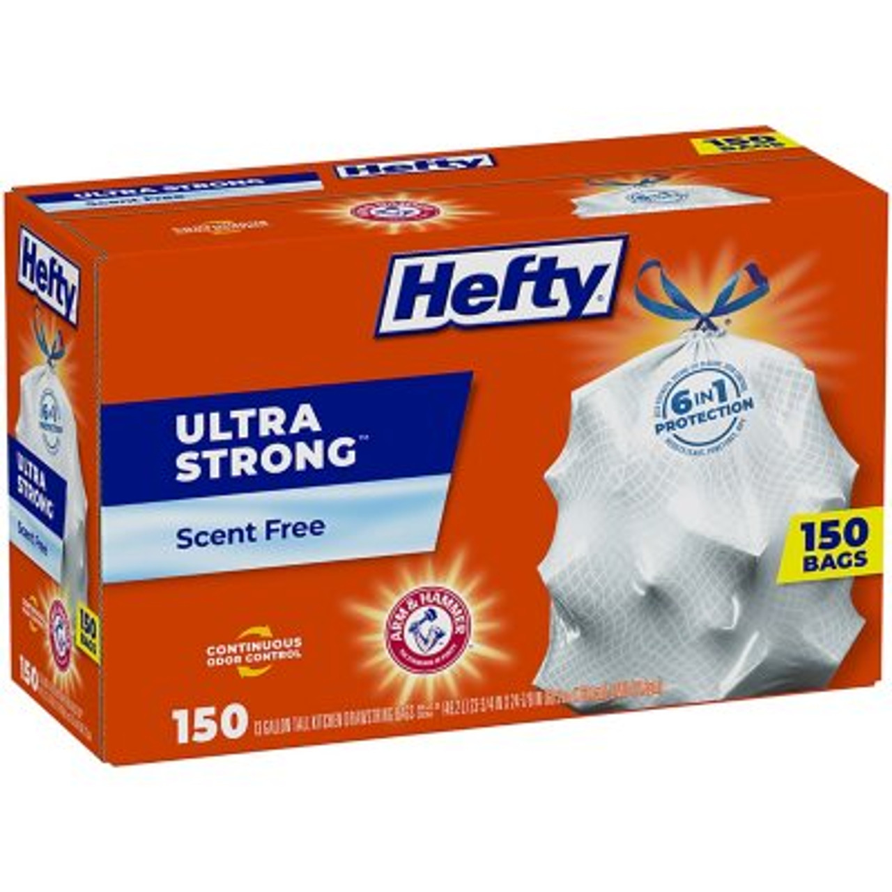 Hefty Ultra Strong Kitchen Drawstring Trash Bags (13 gal., 150 ct.) - [From 81.00 - Choose pk Qty ] - *Ships from Miami