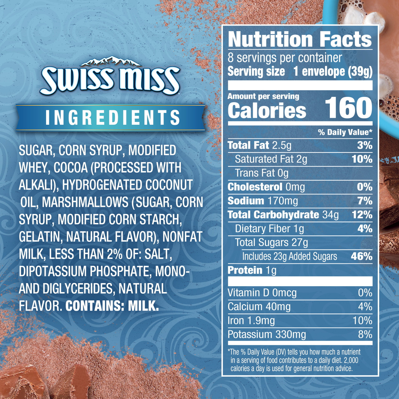 Swiss Miss Chocolate Hot Cocoa Mix With Marshmallows, 8 Count - *In Store