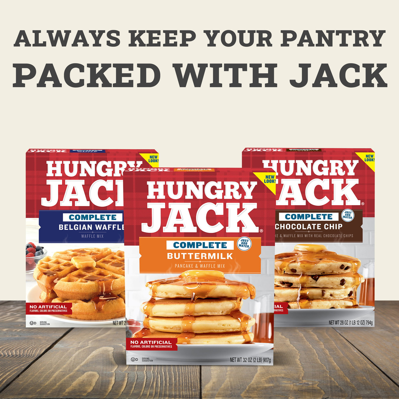 Hungry Jack Complete Buttermilk Pancake Mix and Waffle Mix, 32 oz - [From 16.00 - Choose pk Qty ] - *Ships from Miami