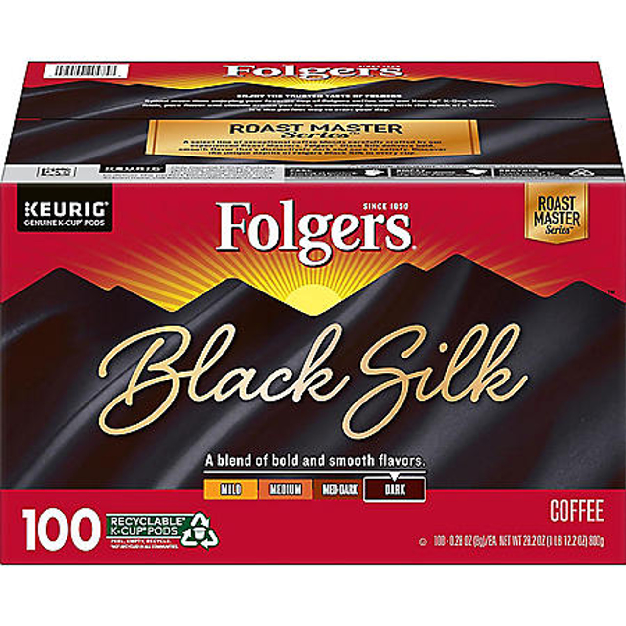 Folgers Black Silk Coffee K-Cups, Dark Roast (100 ct.) - *Pre-Order