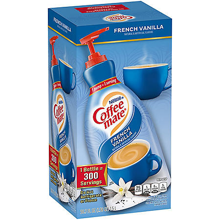 Nestle Coffee mate Liquid Creamer Pump, French Vanilla (1.5 L) - [From 66.00 - Choose pk Qty ] - *Ships from Miami
