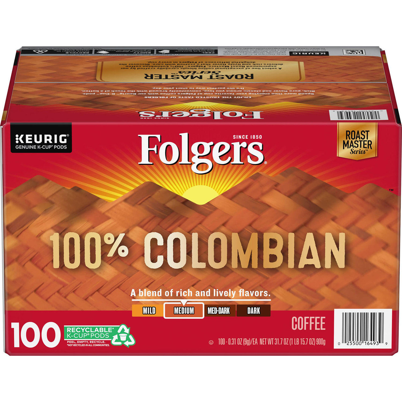 Folgers 100% Colombian Medium Roast Coffee K-Cups (100 ct.) - *Pre-Order