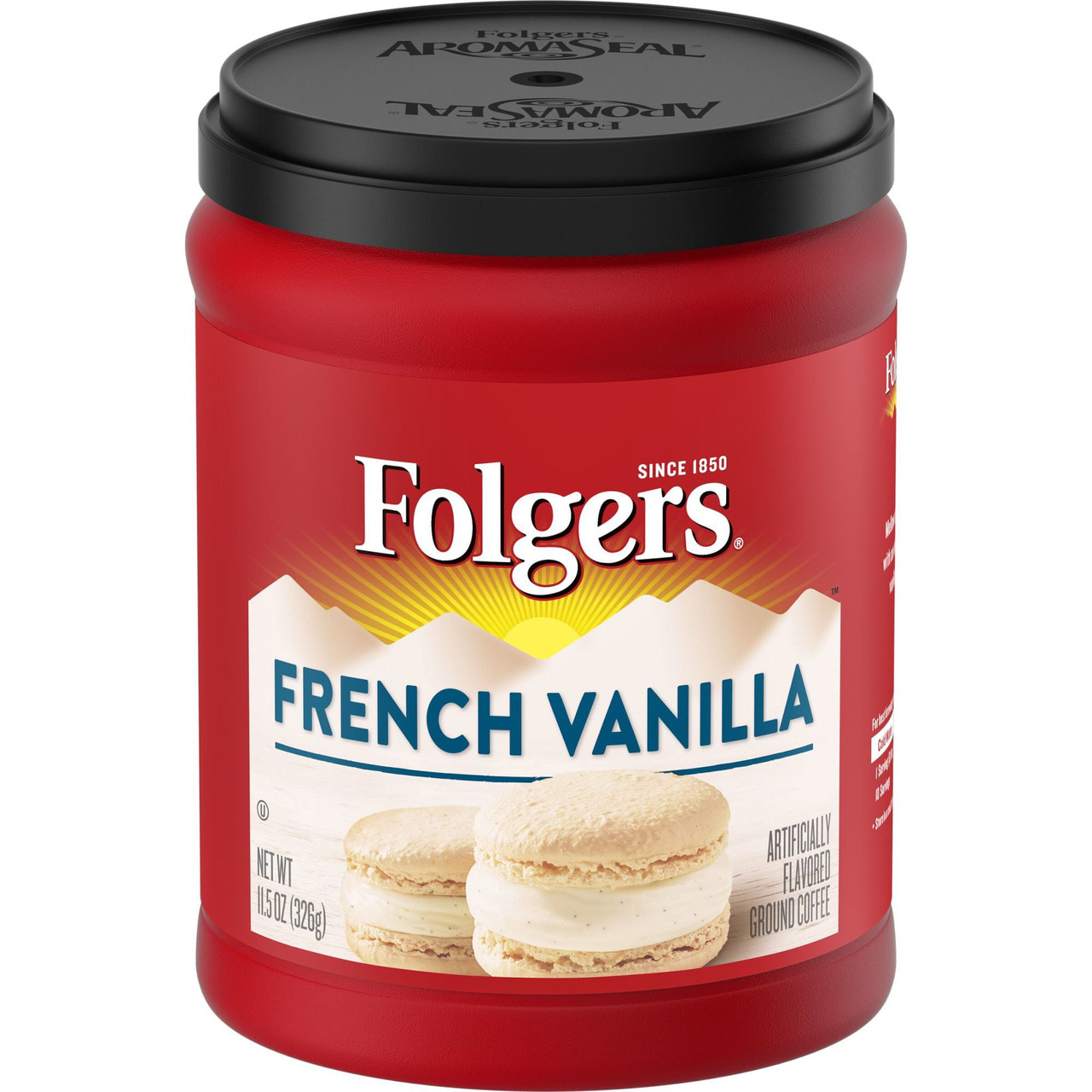 Folgers French Vanilla Ground Coffee, 11.5-Ounce - [From 28.00 - Choose pk Qty ] - *Ships from Miami