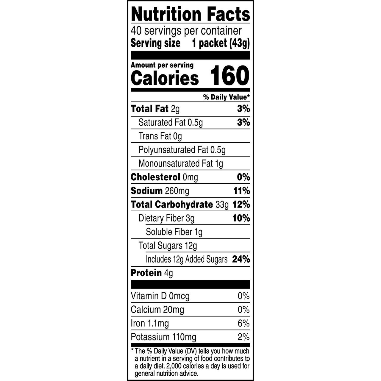 Quaker Instant Oatmeal, Maple Brown Sugar (40 pk.) - *Pre-Order