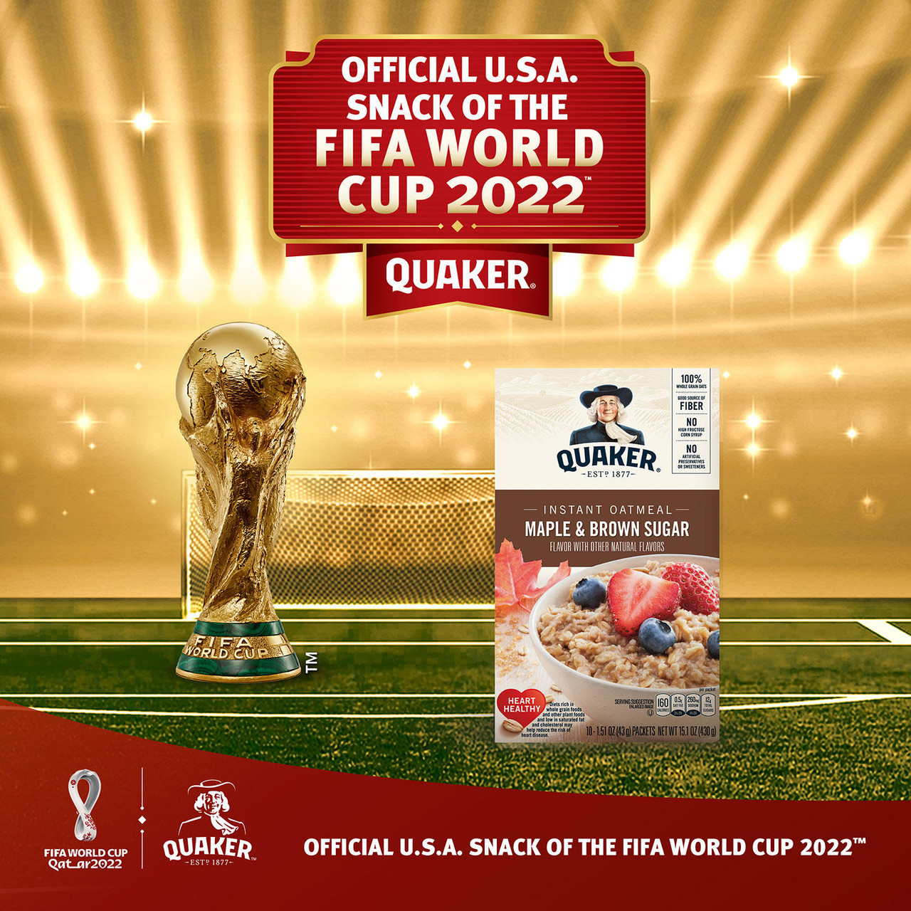 Quaker Instant Oatmeal, Maple Brown Sugar (40 pk.) - [From 57.00 - Choose pk Qty ] - *Ships from Miami