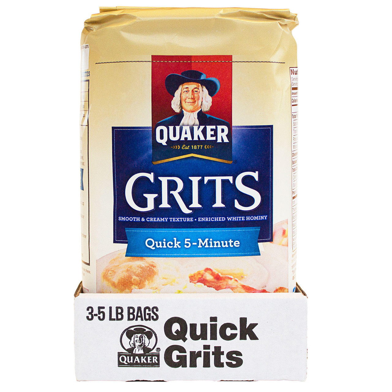 Quaker Quick 5-Minute Grits (5 lb., 3 pk.) - [From 51.00 - Choose pk Qty ] - *Ships from Miami