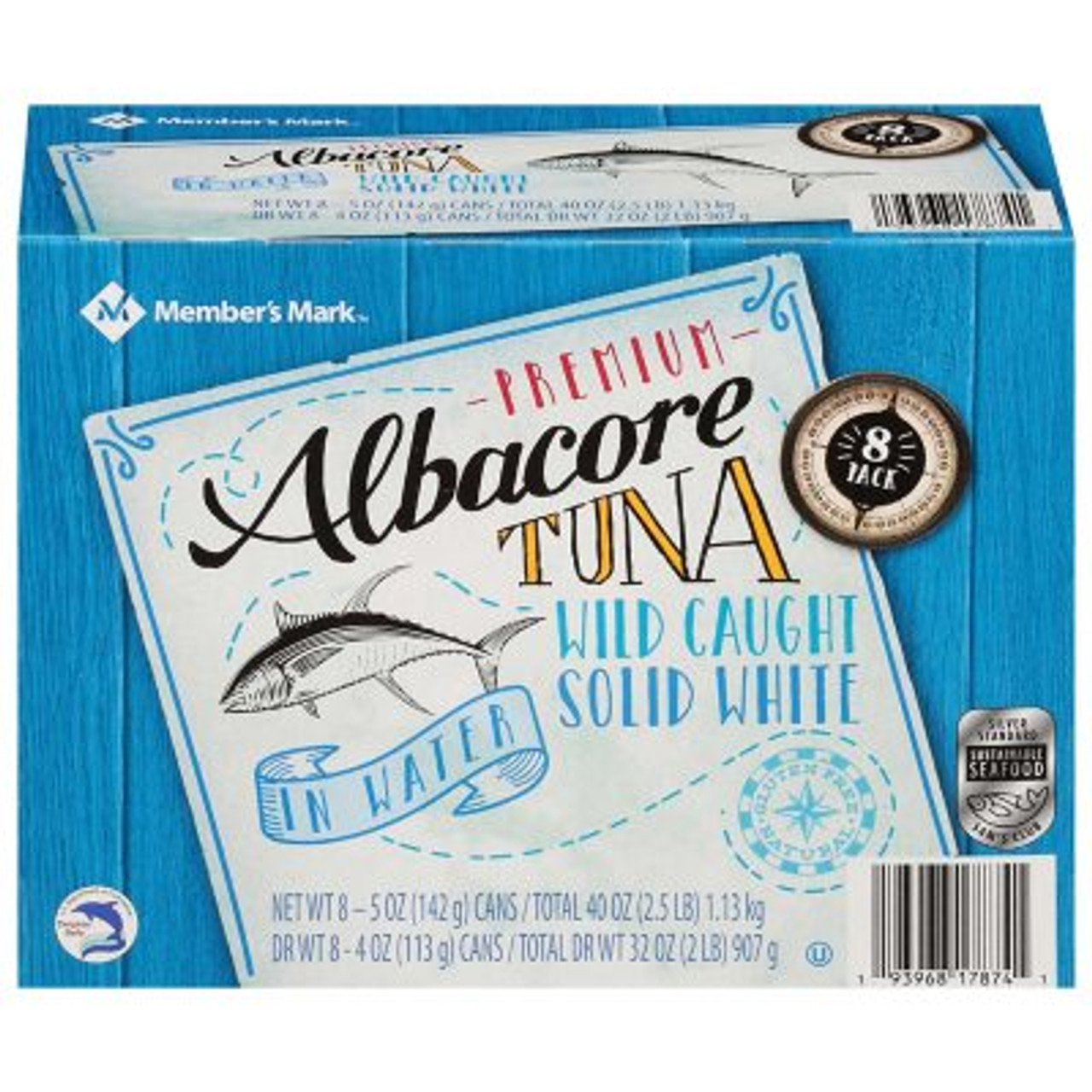 Member's Mark Solid White Albacore Tuna (5 oz., 8 pk.) - [From 64.00 - Choose pk Qty ] - *Ships from Miami