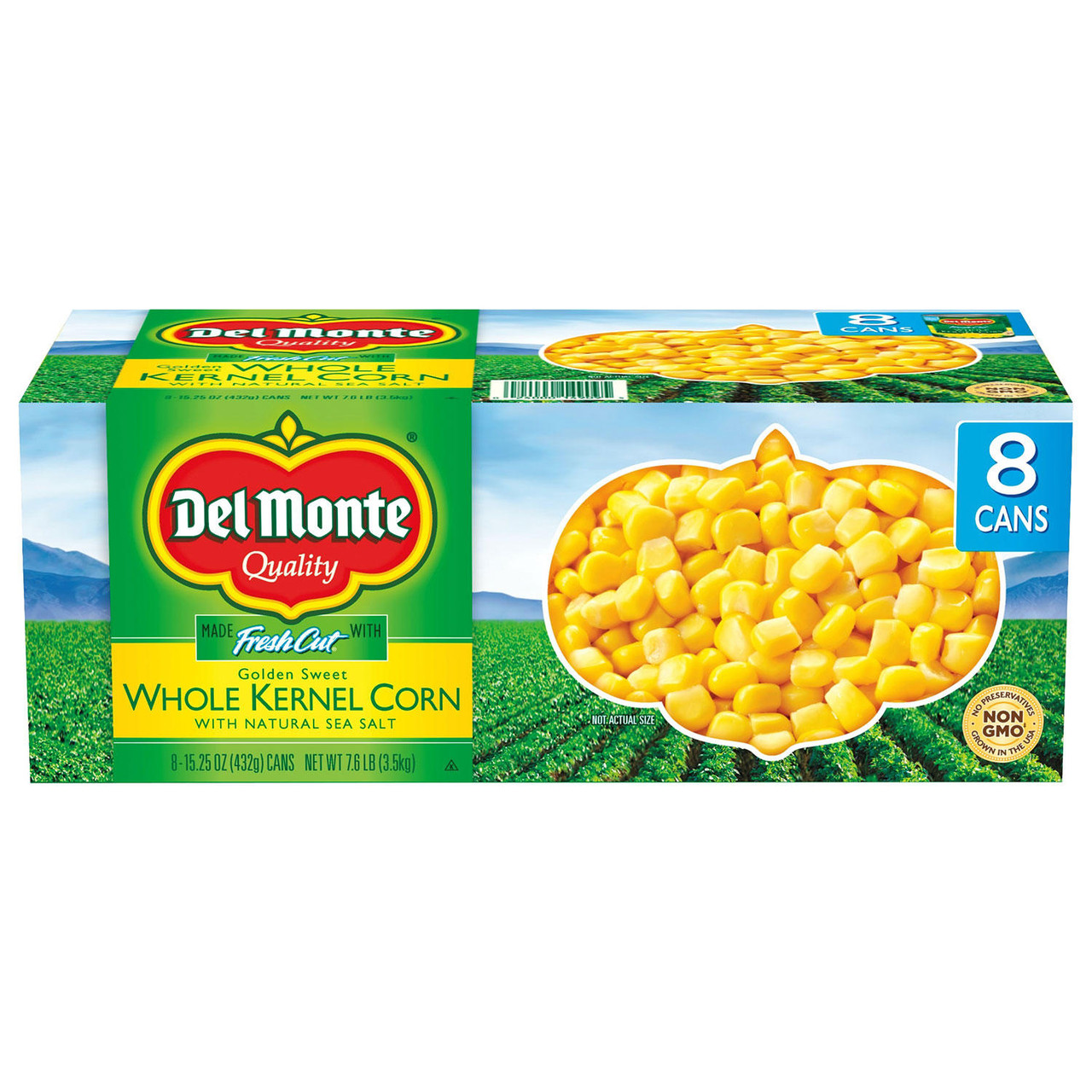 Del Monte Golden Sweet Whole Kernel Corn (15.25 oz., 8 pk.) - [From 39.00 - Choose pk Qty ] - *Ships from Miami