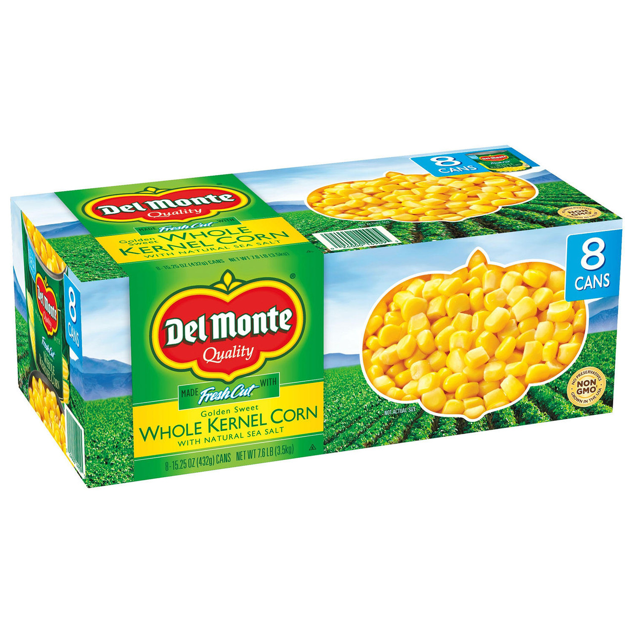 Del Monte Golden Sweet Whole Kernel Corn (15.25 oz., 8 pk.) - [From 31.00 - Choose pk Qty ] - *Ships from Miami