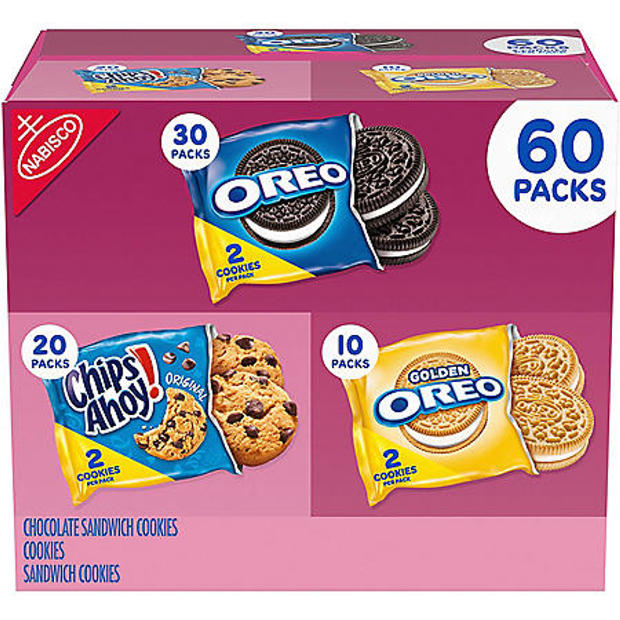 Nabisco Sweet Treats Cookie Variety Pack, OREO & CHIPS AHOY! (60 pk.) - [From 69.00 - Choose pk Qty ] - *Ships from Miami