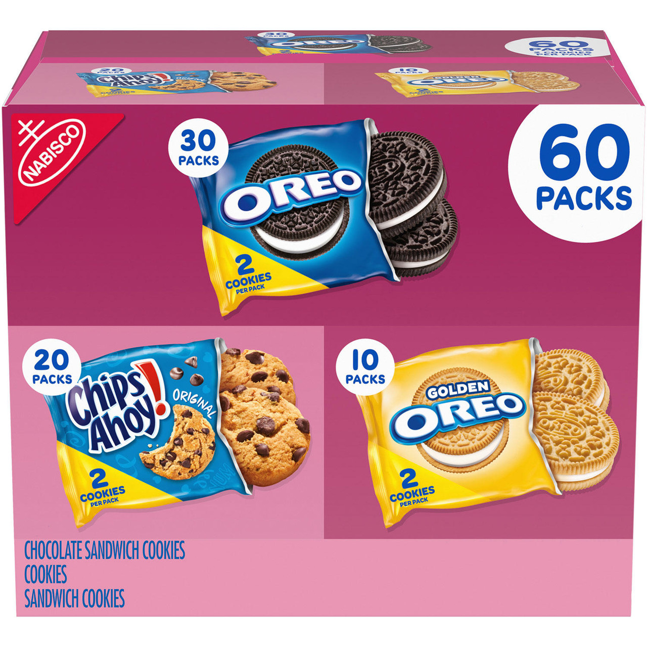 Nabisco Sweet Treats Cookie Variety Pack, OREO & CHIPS AHOY! (60 pk.) - [From 69.00 - Choose pk Qty ] - *Ships from Miami