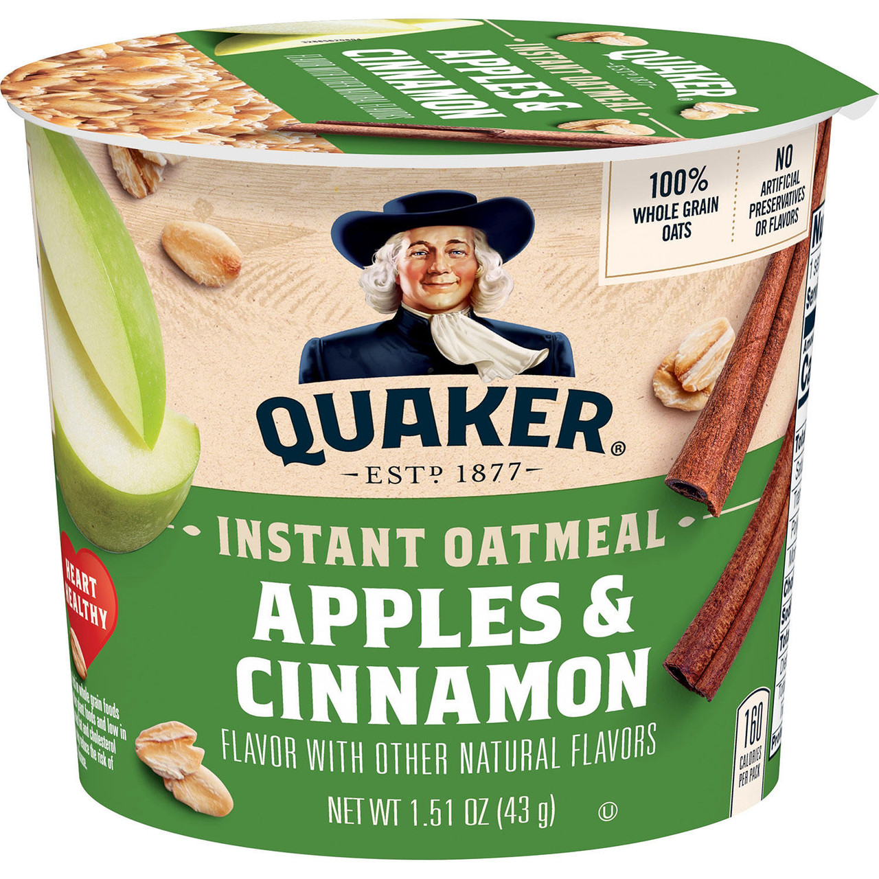 Quaker Instant Oatmeal Express Cups, Variety Pack (1.68 oz., 12 pk.) - [From 57.00 - Choose pk Qty ] - *Ships from Miami