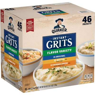 Quaker Instant Grits, Variety Pack (46 pk.) - [From 54.00 - Choose pk Qty ] - *Ships from Miami