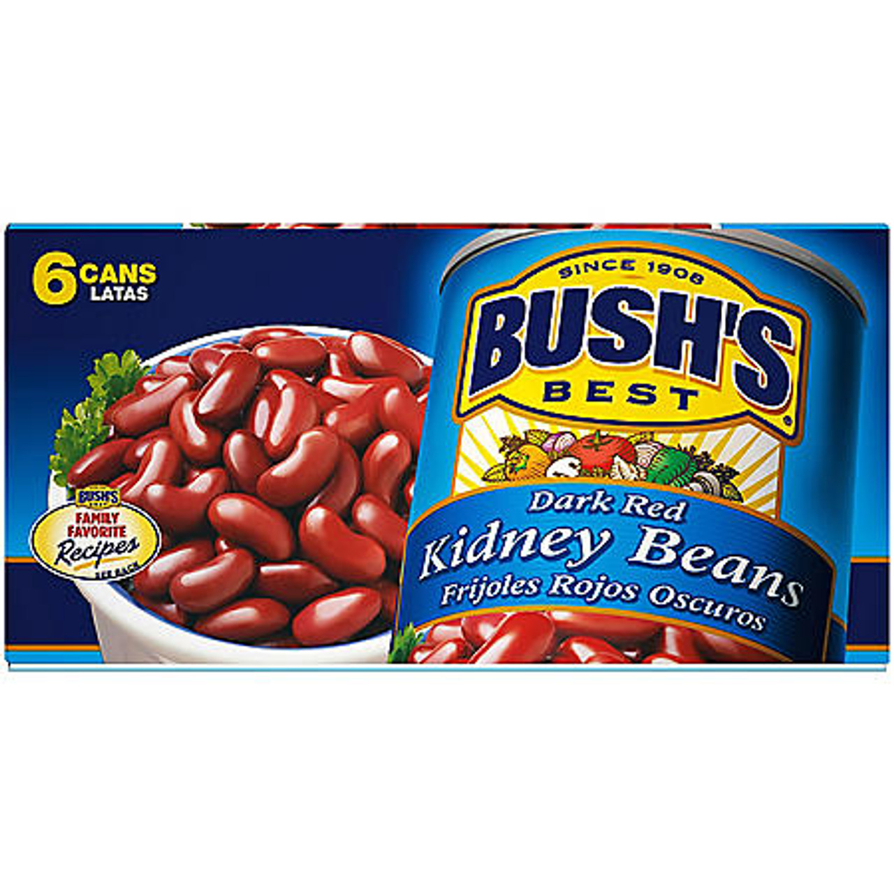 Bush's Dark Red Kidney Beans (16 oz., 6 pk.) - [From 41.00 - Choose pk Qty ] - *Ships from Miami