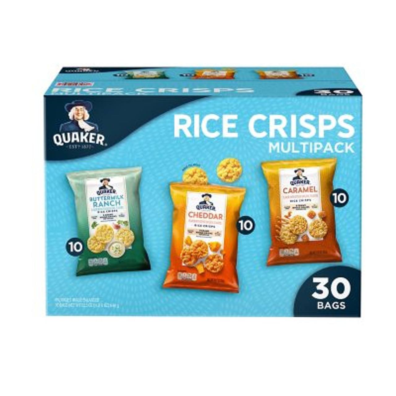 Quaker Rice Crisps Variety Pack (0.91 oz., 30 pk.) - [From 71.00 - Choose pk Qty ] - *Ships from Miami
