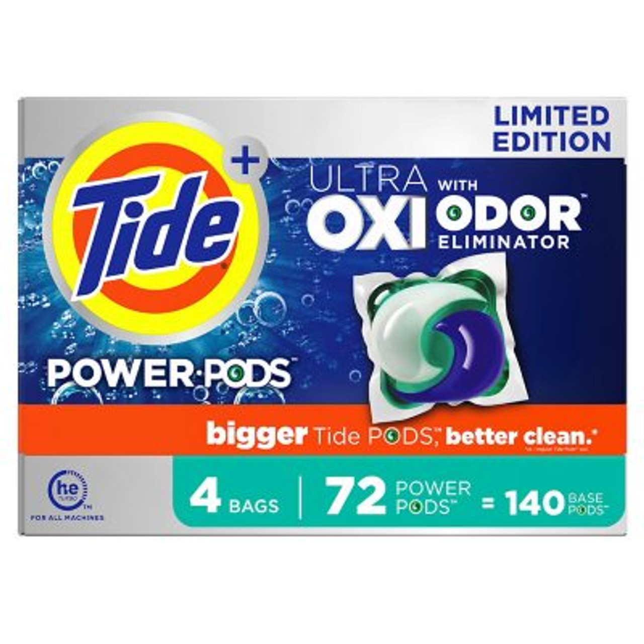 Tide Power PODS + Ultra OXI with Odor Eliminators Laundry Detergent Pacs (72 ct.) - [From 105.00 - Choose pk Qty ] - *Ships from Miami