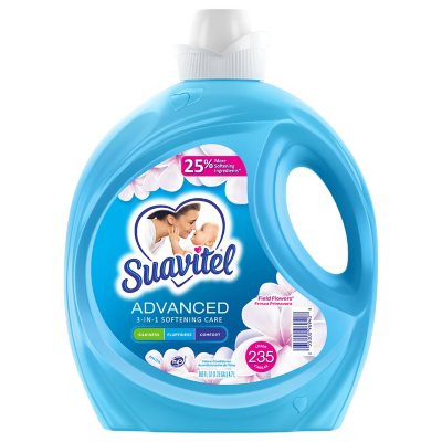 Suavitel Advanced Liquid Fabric Softener, Field Flowers Scent (160 fl. oz., 235 loads) - [From 43.00 - Choose pk Qty ] - *Ships from Miami