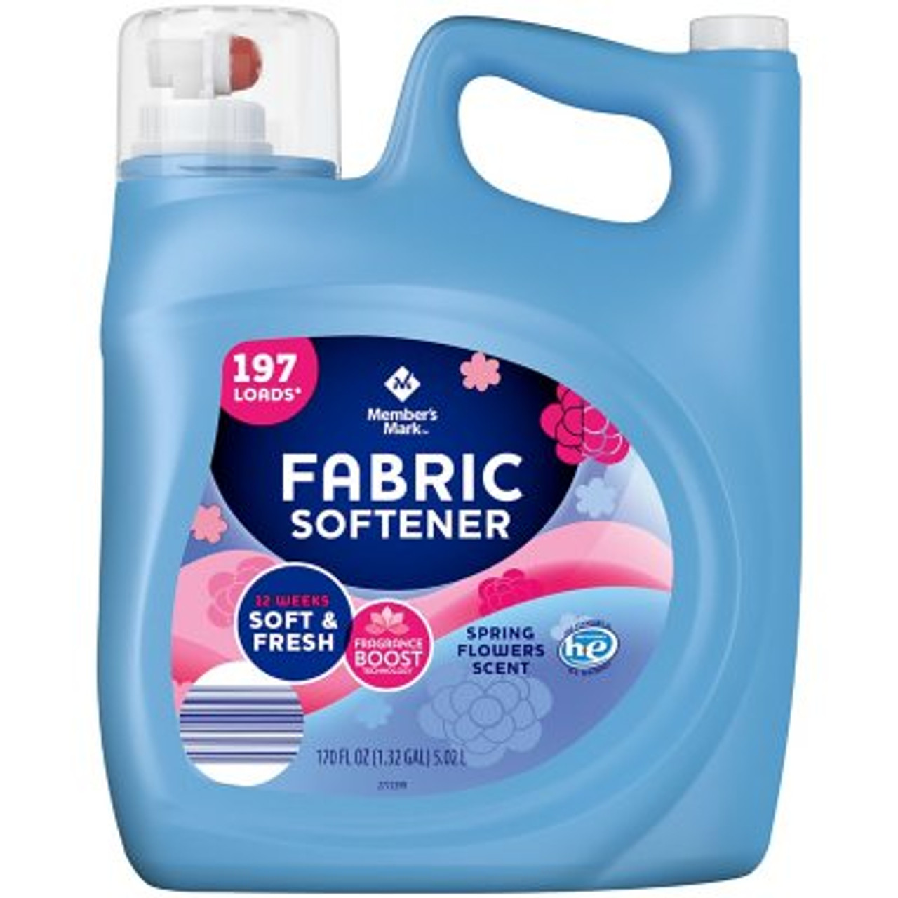 Member's Mark Liquid Fabric Softener, Spring Flowers (170 fl. oz., 197 loads) - *Pre-Order