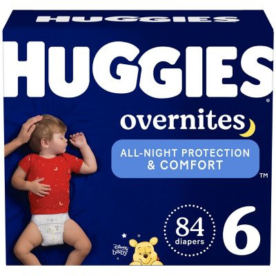 Huggies Overnites Nighttime Baby Diapers Size 6 - 84 ct. (35+ lbs.) - *Pre-Order