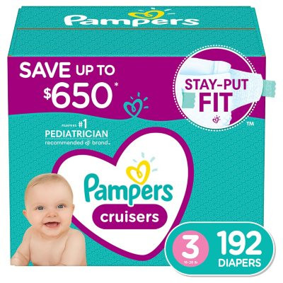 Pampers Cruisers Stay-Put Fit Diapers Size 4 - 168 ct. (22-37 lbs.) - *Pre-Order