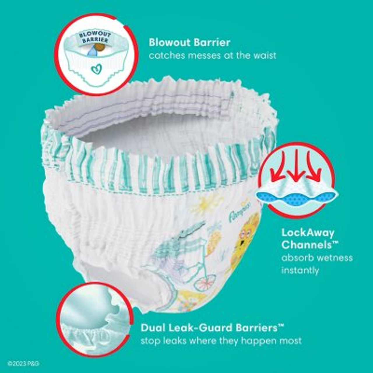 Pampers Cruisers 360 Diapers Gap-Free Fit Size 6 - 100 ct. (35+ lbs.) - *Pre-Order