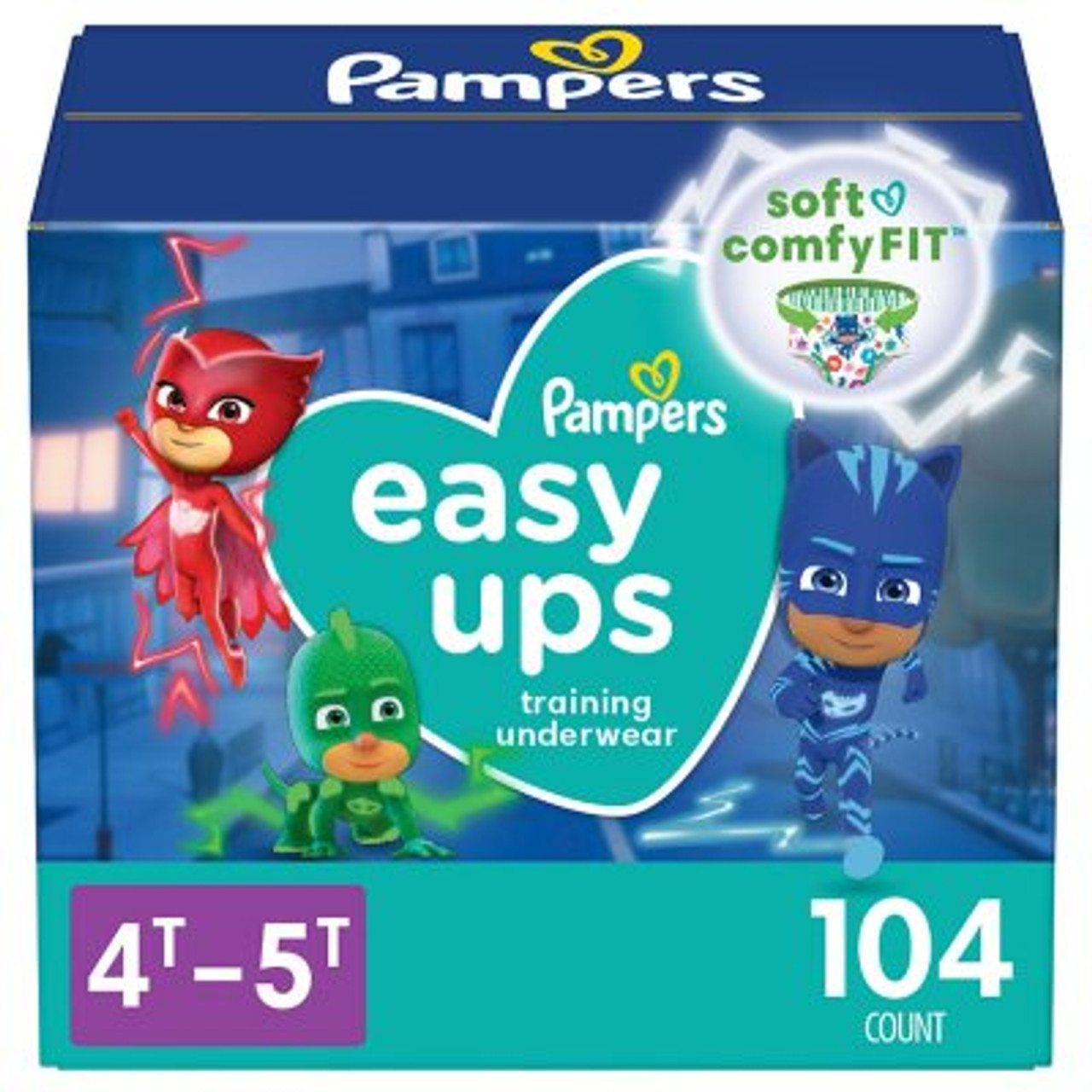 Pampers Easy Ups Training Pants Underwear for Boys 4T-5T - 104 ct. (37+ lbs.) - *Pre-Order